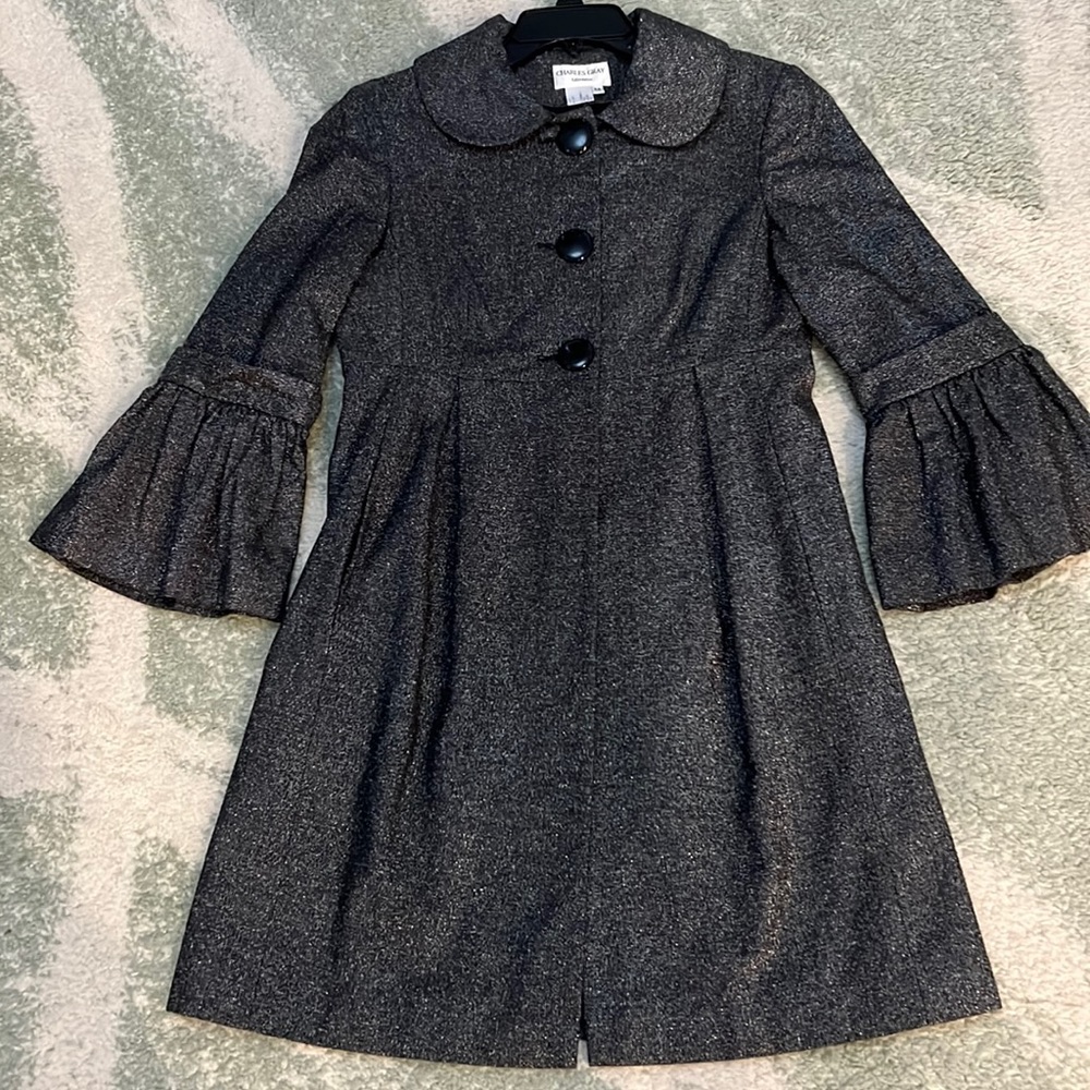 Empire Waist Metallic Thread Jacket